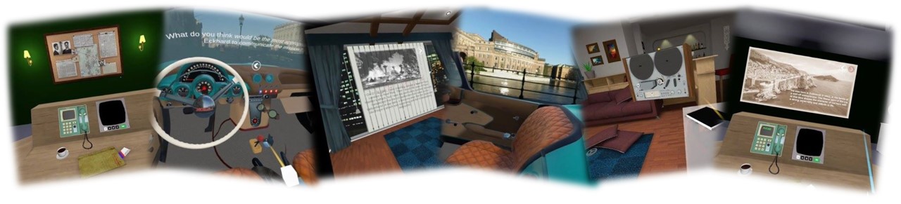 Колаж от кадри на VR „Книга на тайните“